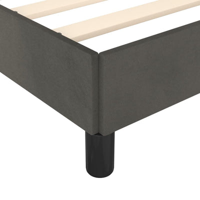 Bed Frame Dark Grey 107x203 cm King Single Size Velvet Payday Deals