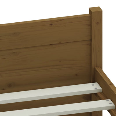 Bed Frame Honey Brown Solid Wood 137x187 Double Size Payday Deals