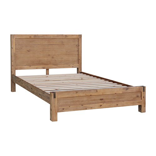 Bed Frame Queen Size in Solid Wood Veneered Acacia Bedroom Timber Slat in Oak Payday Deals