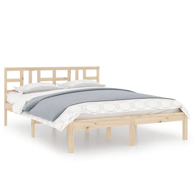 Bed Frame Solid Wood 135x190 cm 4FT6 Double Payday Deals