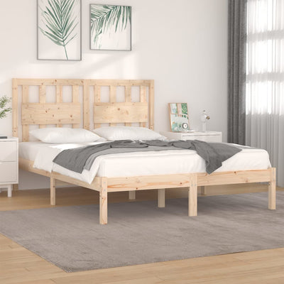 Bed Frame Solid Wood Pine 135x190 cm 4FT6 Double