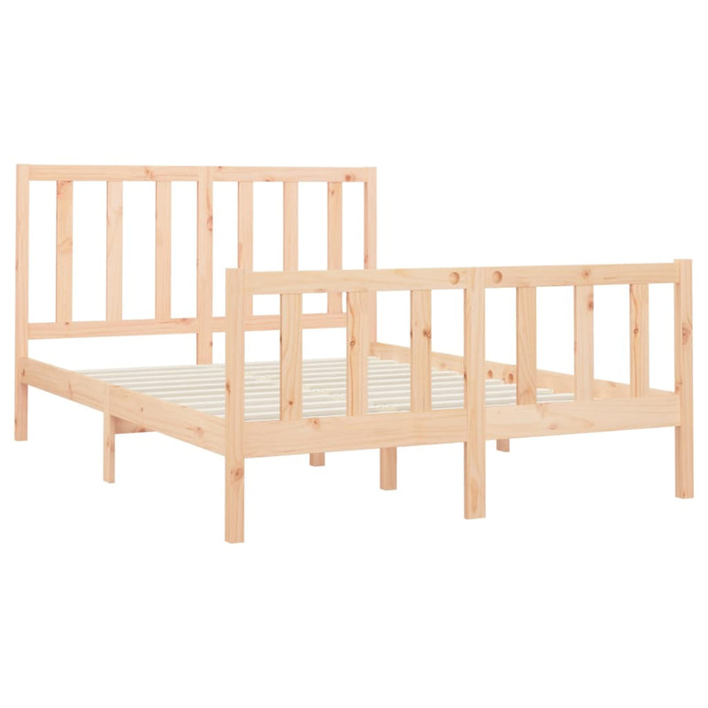 Bed Frame Solid Wood Pine 150x200 cm 5FT King Size Payday Deals