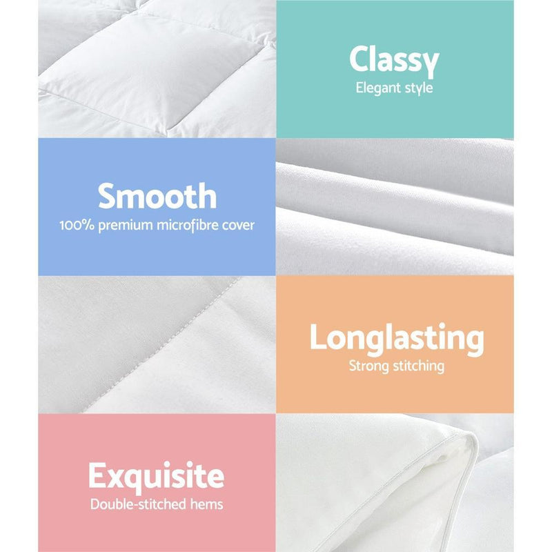 Giselle Bedding 800GSM Microfiber Microfire Quilt Ultra-Warm Winter Doona Double Payday Deals