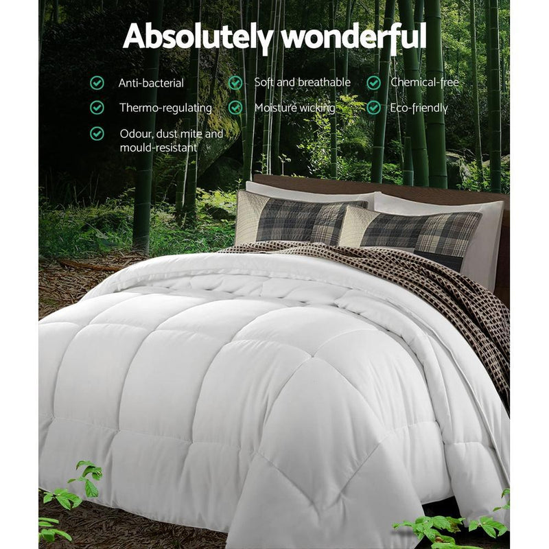 Giselle Bedding 800GSM Microfiber Microfire Quilt Ultra-Warm Winter Doona Double Payday Deals