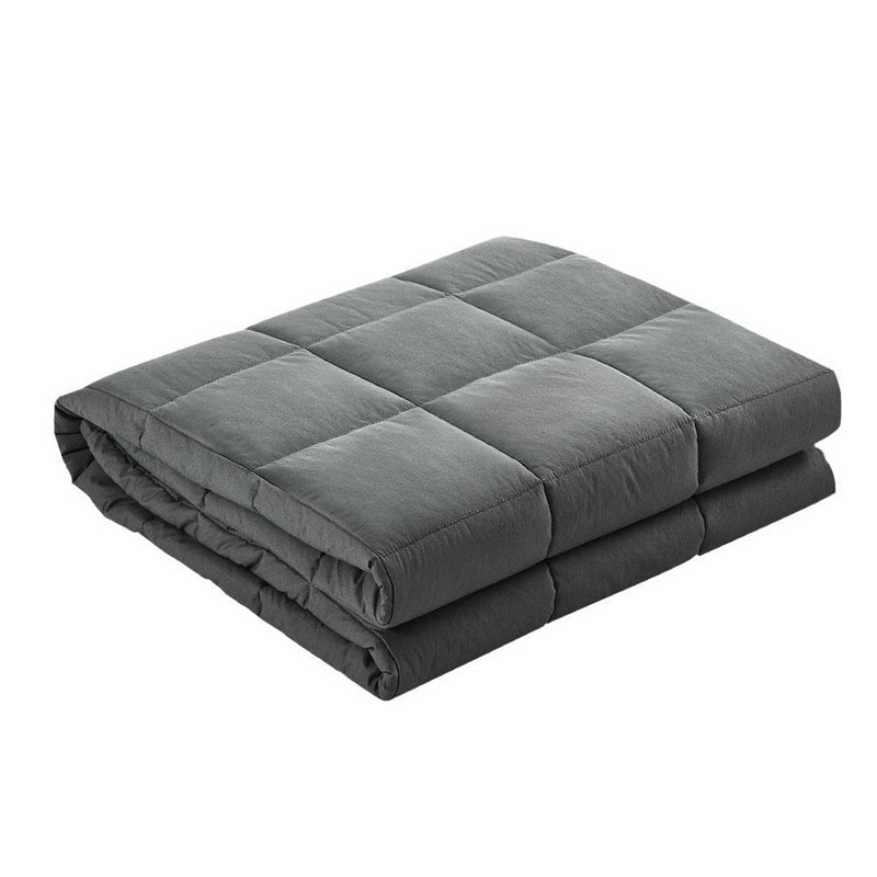 Weighted Blanket Adult 9KG Heavy Gravity Blankets Microfibre Cover Calming Relax Anxiety Relief Grey Payday Deals