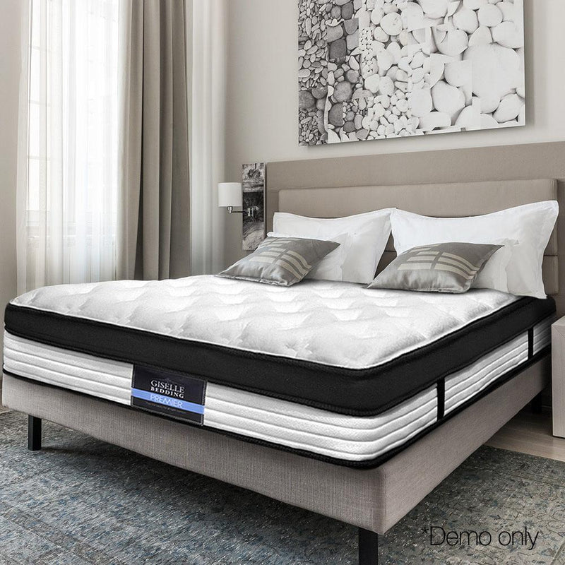 Giselle Bedding Devon Euro Top Pocket Spring Mattress 31cm Thick – Double Payday Deals