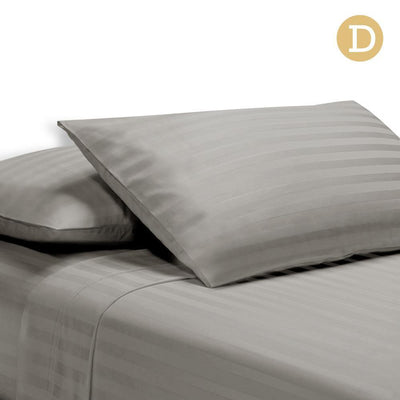 Giselle Bedding Double Size 4 Piece Bedsheet Set - Grey