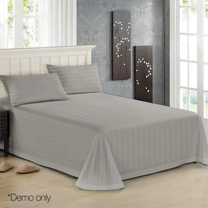 Giselle Bedding Double Size 4 Piece Bedsheet Set - Grey Payday Deals