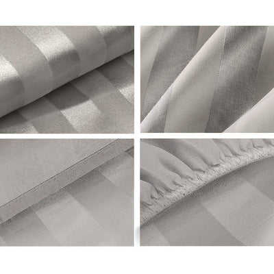 Bedding Double Size 4 Piece Bedsheet Set - Grey