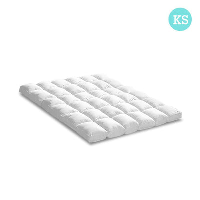 Bedding King Single Size Duck Feather Down Mattress Topper