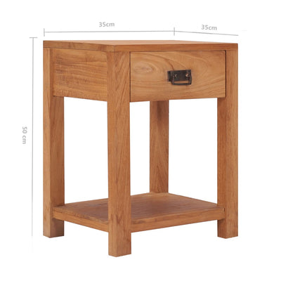 Bedside Cabinet 35x35x50 cm Solid Teak Wood Payday Deals