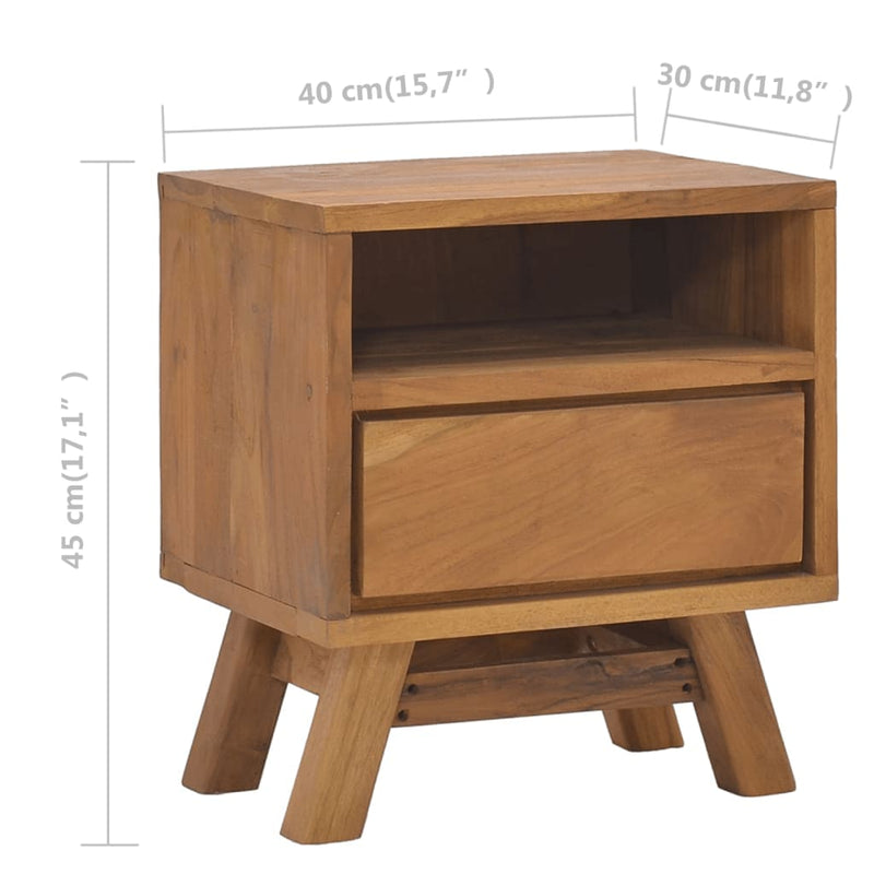 Bedside Cabinet 40x30x45 cm Solid Teak Wood Payday Deals