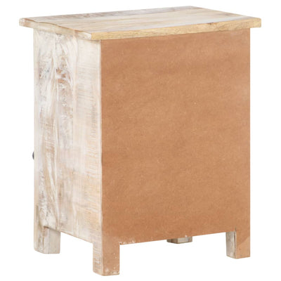 Bedside Cabinet 40x30x50 cm Rough Acacia Wood Payday Deals