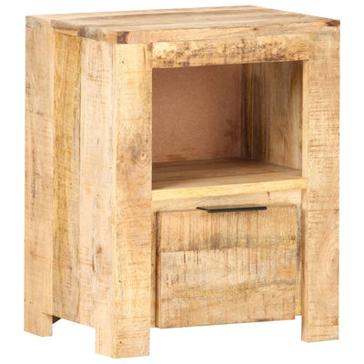 Bedside Cabinet 40x30x50 cm Rough Mango Wood Payday Deals