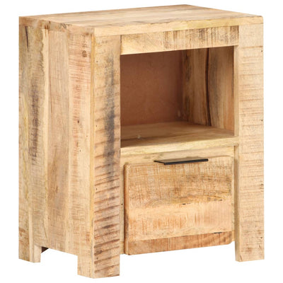 Bedside Cabinet 40x30x50 cm Rough Mango Wood Payday Deals