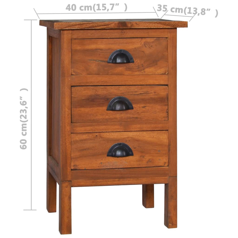 Bedside Cabinet 40x35x60 cm Solid Teak Wood Payday Deals