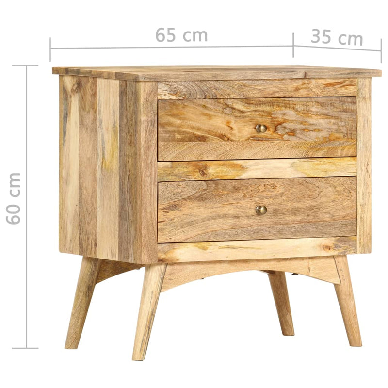 Bedside Cabinet 65x35x60 cm Solid Mango Wood Payday Deals