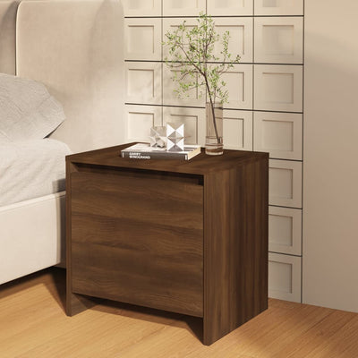 Bedside Cabinet Brown Oak 45x34x44.5 cm Chipboard