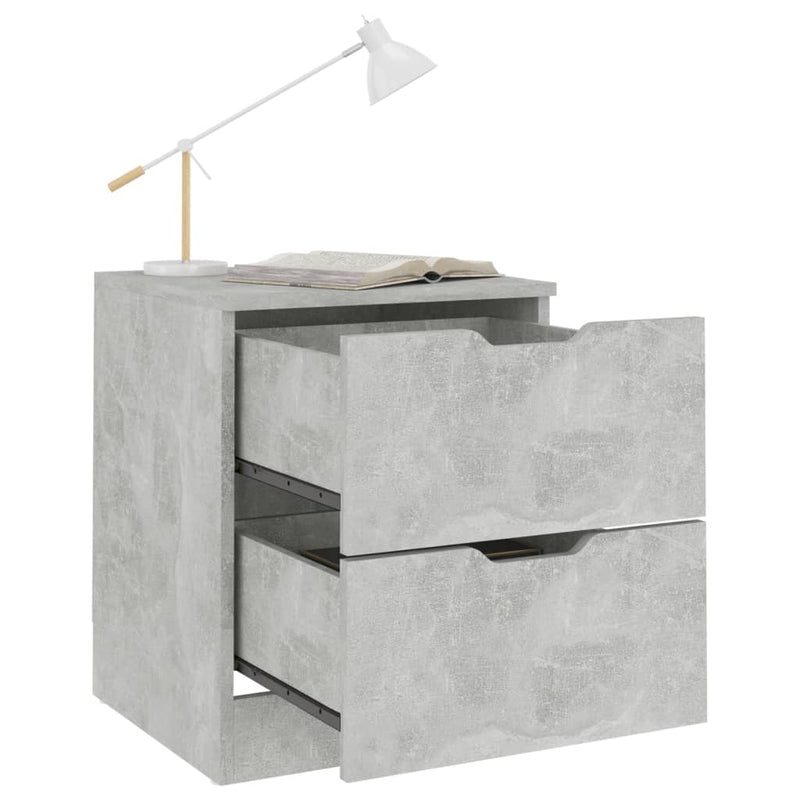 Bedside Cabinet Concrete Grey 40x40x50 cm Engineered Wood Payday Deals