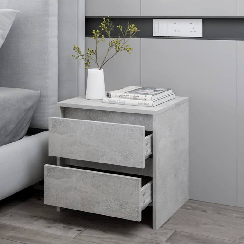 Bedside Cabinet Concrete Grey 45x34.5x44.5 cm Chipboard Payday Deals