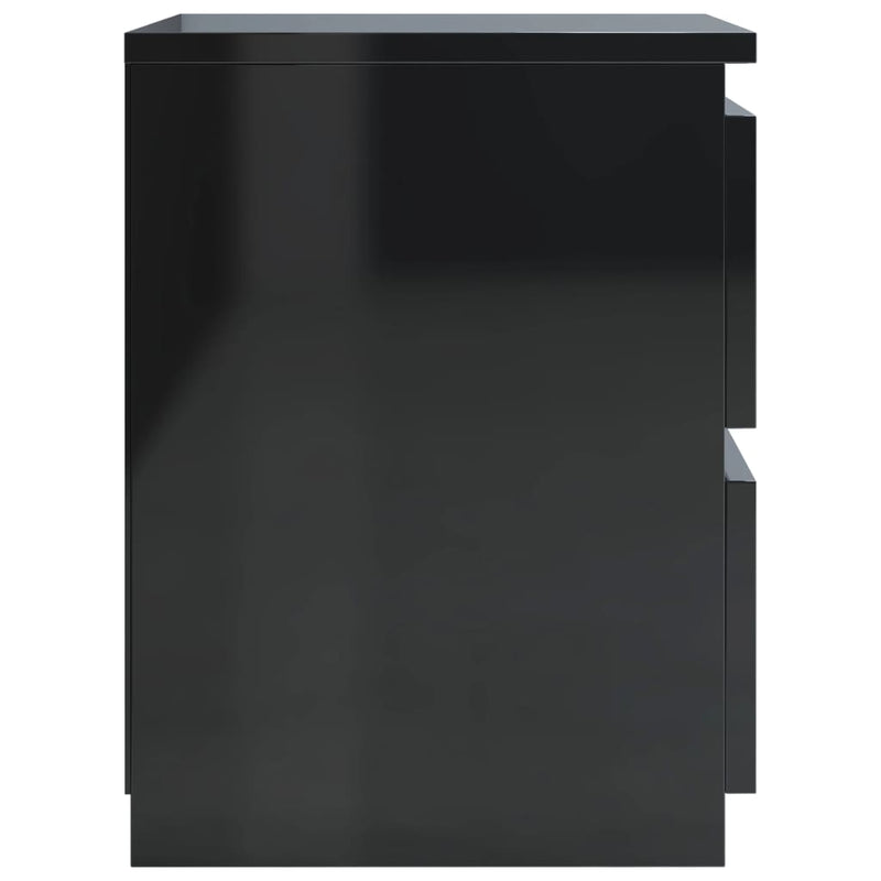 Bedside Cabinet High Gloss Black 30x30x40 cm Chipboard Payday Deals