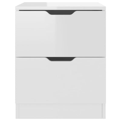 Bedside Cabinet High Gloss White 40x40x50 cm Engineered Wood Payday Deals