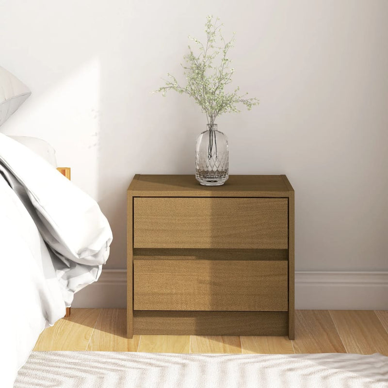 Bedside Cabinet Honey Brown 40x30.5x35.5 cm Solid Pine Wood Payday Deals