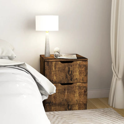 Bedside Cabinet Smoked Oak 40x40x50 cm Chipboard Payday Deals