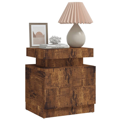 Bedside Cabinet Smoked Oak 45x35x52 cm Engineered Wood Payday Deals