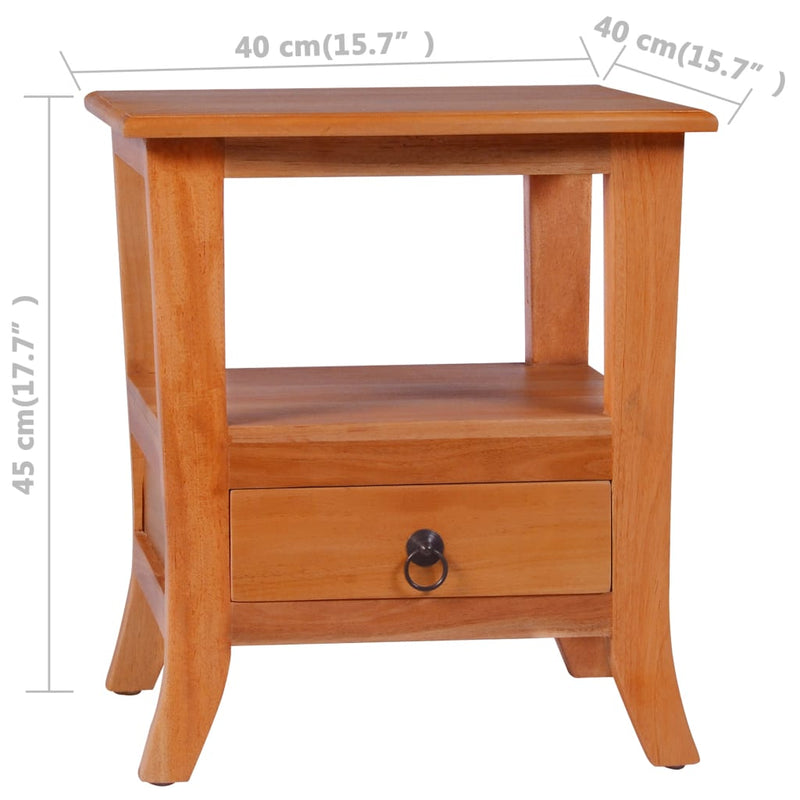 Bedside Cabinet Solid Mahogany Wood Payday Deals