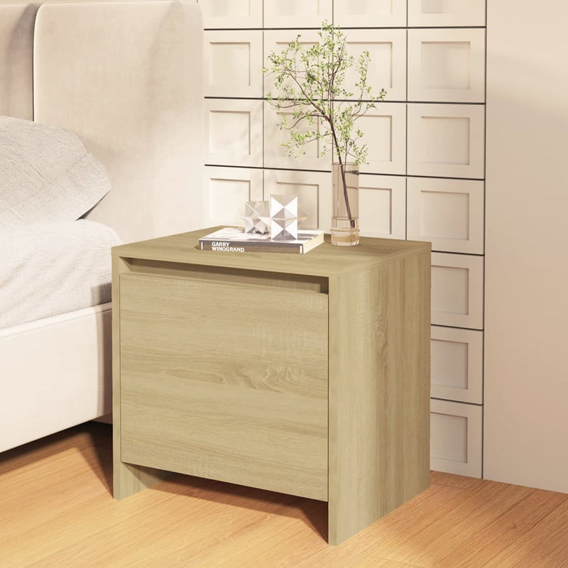 Bedside Cabinet Sonoma Oak 45x34x44.5 cm Chipboard Payday Deals