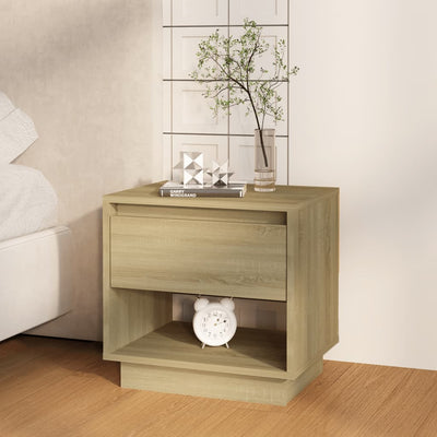 Bedside Cabinet Sonoma Oak 45x34x44 cm Chipboard