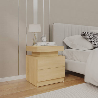 Bedside Cabinet Sonoma Oak 45x35x52 cm Engineered Wood