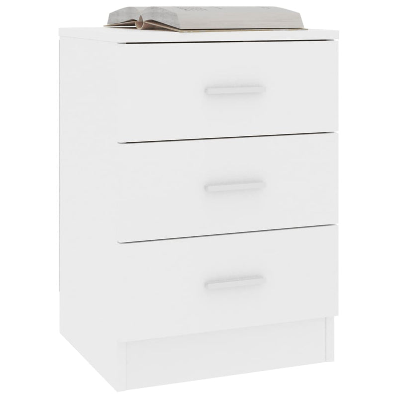 Bedside Cabinet White 38x35x56 cm Chipboard Payday Deals