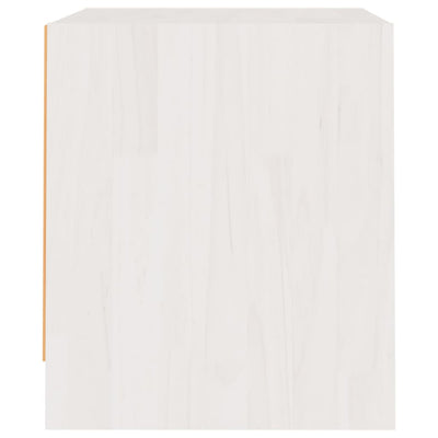 Bedside Cabinet White 40x30.5x35.5 cm Solid Pine Wood Payday Deals