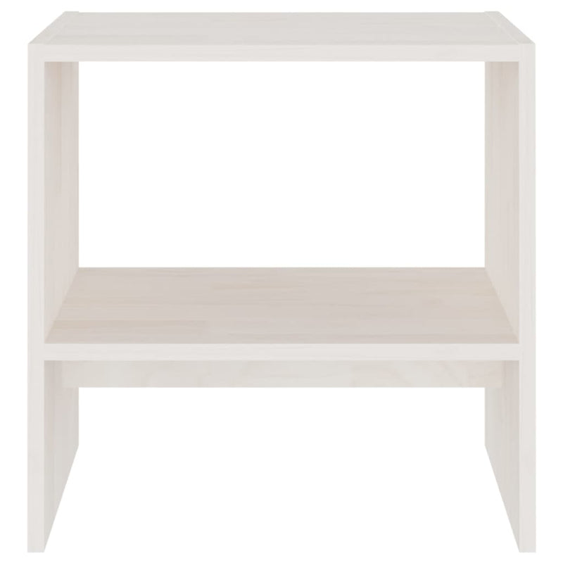Bedside Cabinet White 40x30.5x40 cm Solid Pinewood Payday Deals