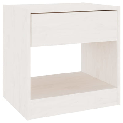 Bedside Cabinet White 40x31x40 cm Solid Pinewood Payday Deals