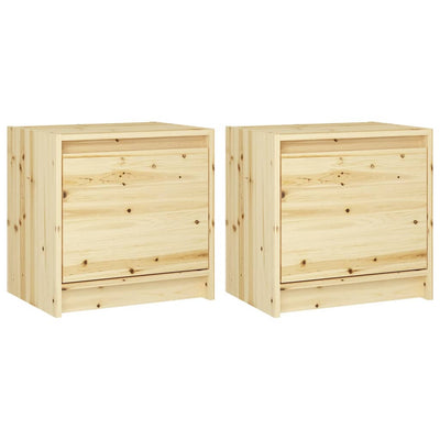 Bedside Cabinets 2 pcs 40x30.5x40 cm Solid Firwood Payday Deals