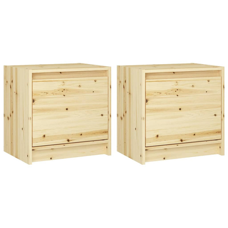 Bedside Cabinets 2 pcs 40x30.5x40 cm Solid Firwood Payday Deals