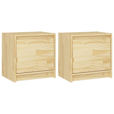 Bedside Cabinets 2 pcs 40x30.5x40 cm Solid Pinewood Payday Deals