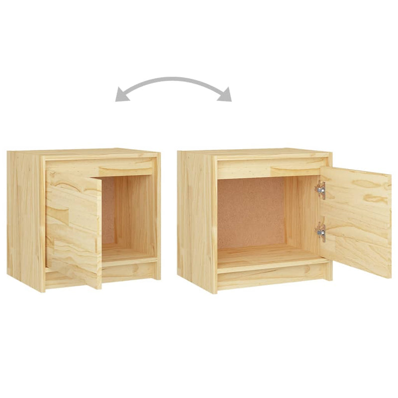 Bedside Cabinets 2 pcs 40x30.5x40 cm Solid Pinewood Payday Deals