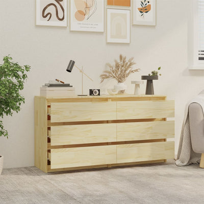 Bedside Cabinets 2 pcs 60x36x64 cm Solid Pinewood Payday Deals