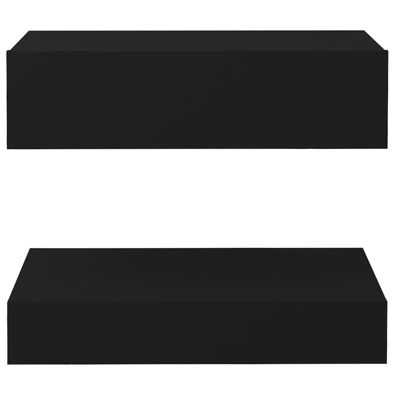 Bedside Cabinets 2 pcs Black 60x35 cm Chipboard Payday Deals