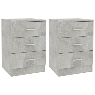 Bedside Cabinets 2 pcs Concrete Grey 38x35x56 cm Engineered Wood Payday Deals