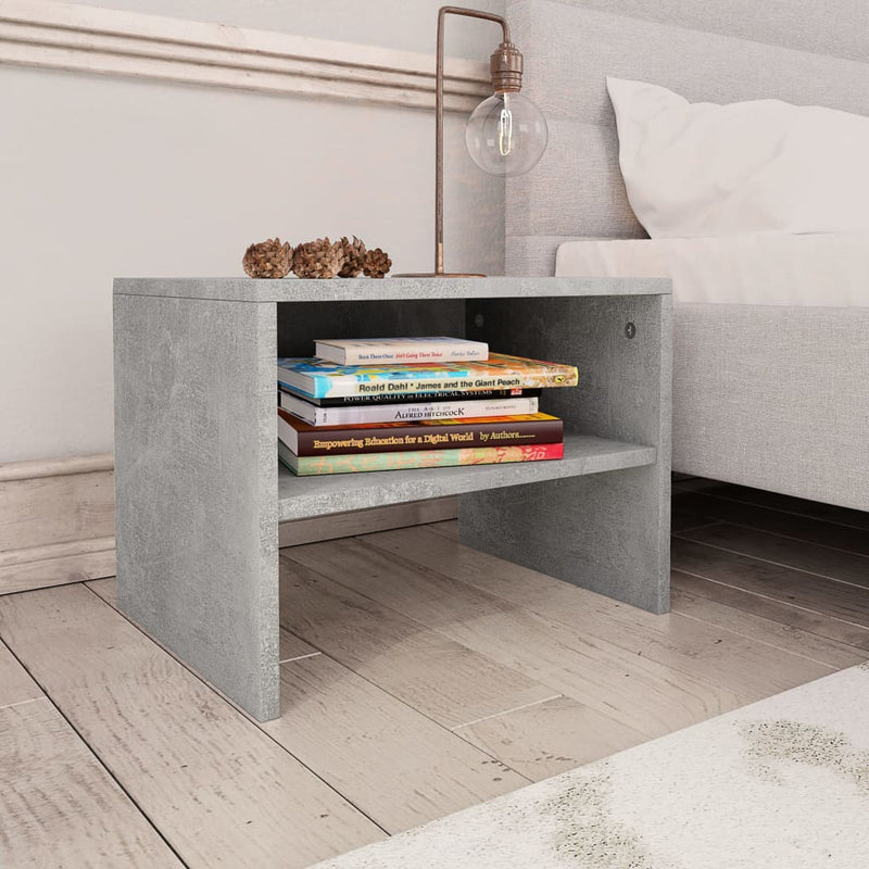 Bedside Cabinets 2 pcs Concrete Grey 40x30x30 cm Engineered Wood Payday Deals
