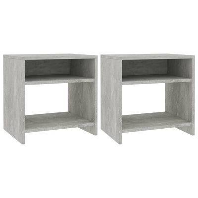 Bedside Cabinets 2 pcs Concrete Grey 40x30x40 cm Engineered Wood Payday Deals
