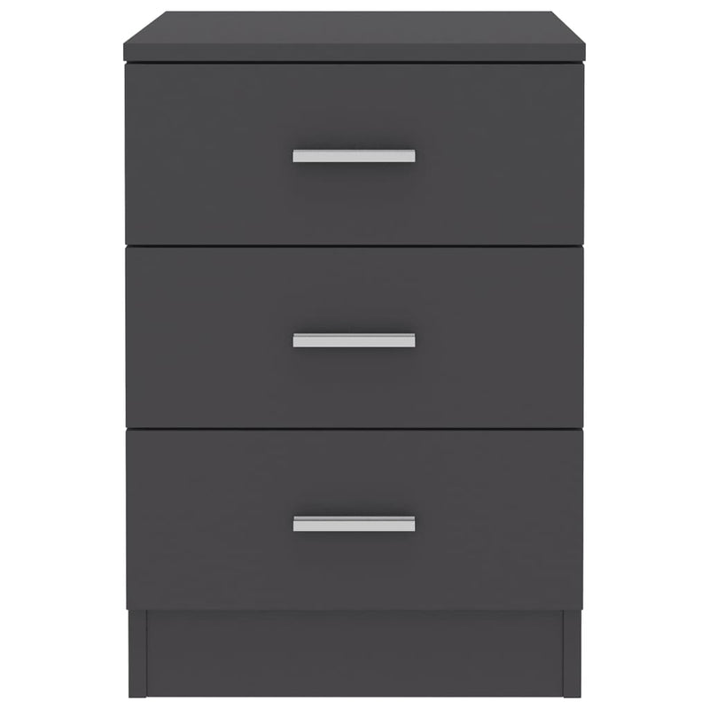 Bedside Cabinets 2 pcs Grey 38x35x56 cm Engineered Wood Payday Deals