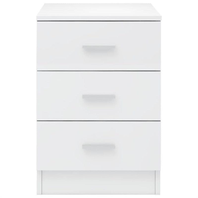 Bedside Cabinets 2 pcs High Gloss White 38x35x56 cm Engineered Wood Payday Deals