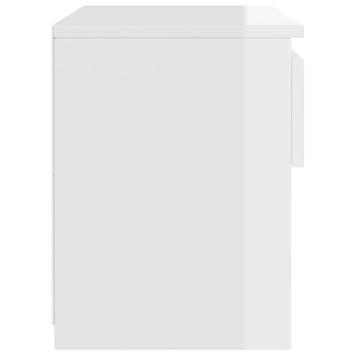 Bedside Cabinets 2 pcs High Gloss White 40x30x39 cm Engineered Wood Payday Deals