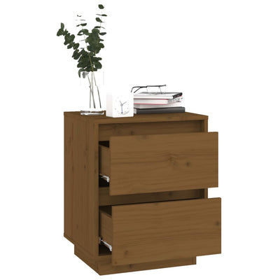 Bedside Cabinets 2 pcs Honey Brown 40x35x50 cm Solid Wood Pine Payday Deals